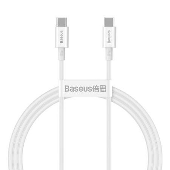 Kabel USB C - USB C 1m, Baseus Superior Series, 100W, bijeli, CATYS-B02