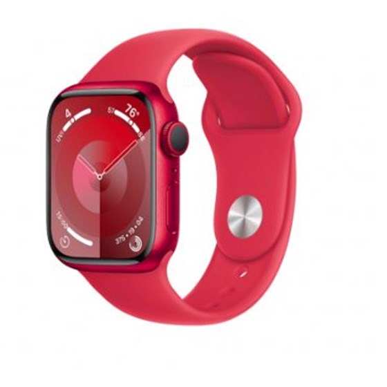 Apple Watch S9 GPS 41mm RED Alu Case w RED Sport Band - S/M, mrxg3qh/a