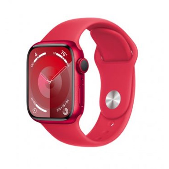 Apple Watch S9 GPS 41mm RED Alu Case w RED Sport Band - M/L, mrxh3qh/a