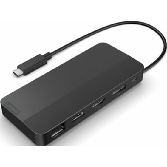 Lenovo USB-C Dual Display Travel Dock 1x HDMI2.1, 1x DP1.4, 1x USB-A, 2x USB-C, 1x RJ45 65W PD + 100W Adapter, 40B90100EU