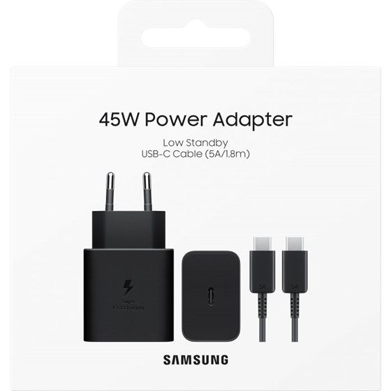 Punjač Samsung T4511 45W Fast Charge USB-C Crni, EP-T4511XBEGEU