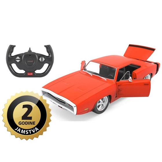 Jamara auto na daljinsko upravljanje DELUX Dodge Charger RT 1970, crvena, 1:16