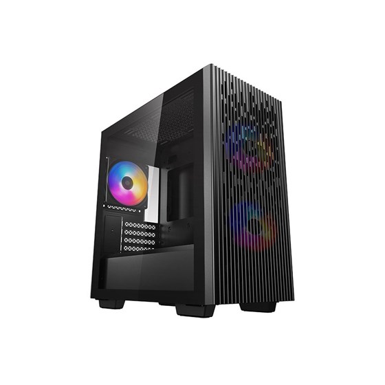 Kućište DeepCool MATREXX 40 3FS, mATX, Bez napajanja, Kaljeno staklo, RGB, Crna, DP-MATX-MATREXX40-3FS