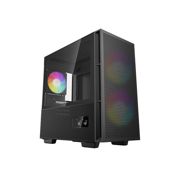 Kućište DeepCool CH360 Digital, mATX, Bez napajanja, Kaljeno staklo, RGB, Crna, R-CH360-BKAPE3D-G-1