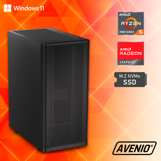 Avenio ProOffice AMD Ryzen 5 7600 3.80GHz 16GB 1TB NVMe SSD W11P AMD Radeon Graphics P/N: 02242635