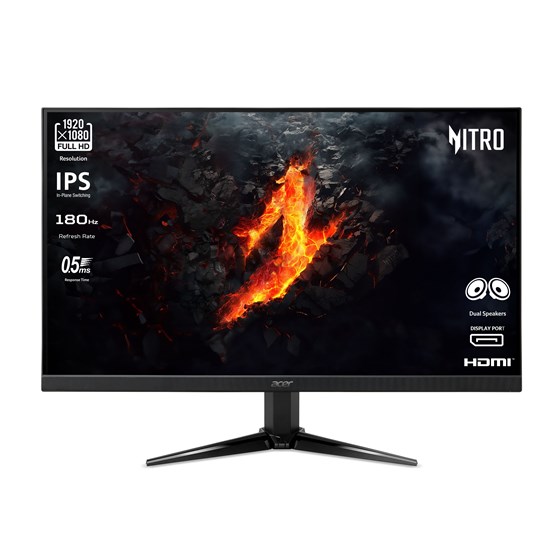 Monitor Acer Nitro QG241YM3bmiipx, 23.8" FullHD IPS 180Hz, 2x HDMI, DisplayPort, Zvučnici, UM.QQ1EE.301