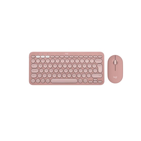 Tipkovnica i miš Žična Logitech Pebble 2 Bluetooth Keyboard Combo - TONAL ROSE