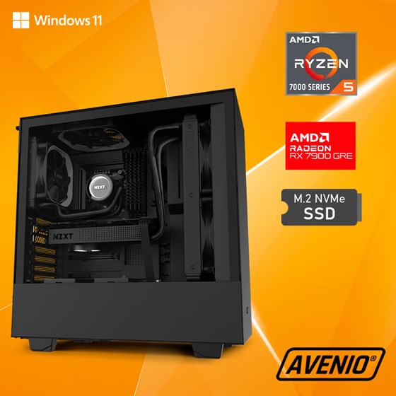 Avenio OptiGamer AMD Ryzen 5 7500F 3.70GHz 32GB 1TB SSD W11P AMD Radeon RX 7900 GRE 16GB GDDR6 P/N: 02242692