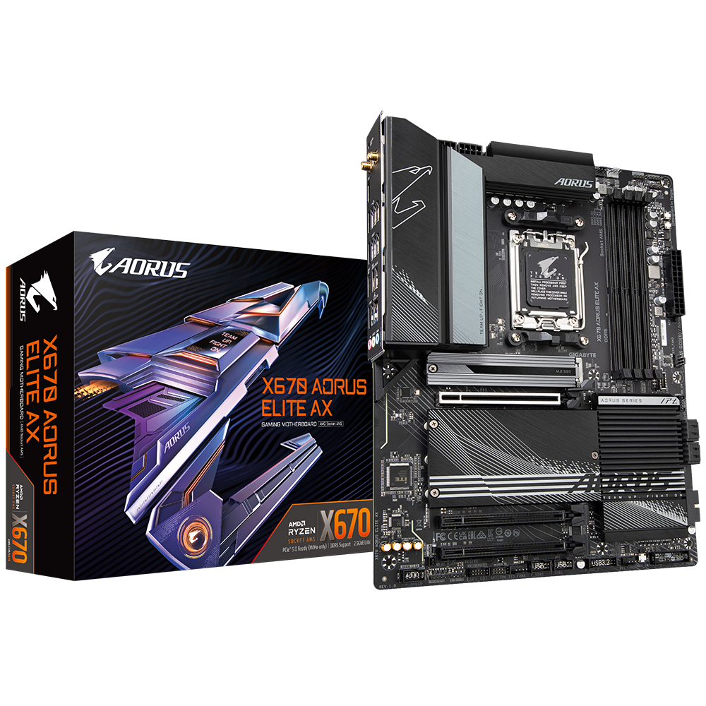 Matična Ploča Gigabyte X670 AORUS ELITE AX, AMD, X670, AM5, ATX, DDR5