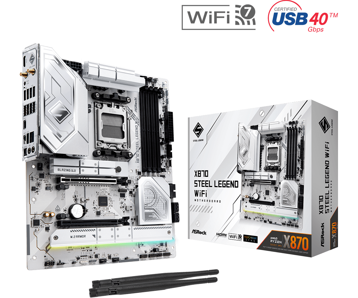 Matična Ploča ASRock X870 STEEL LEGEND WIFI, AMD X870, AM5, ATX, DDR5