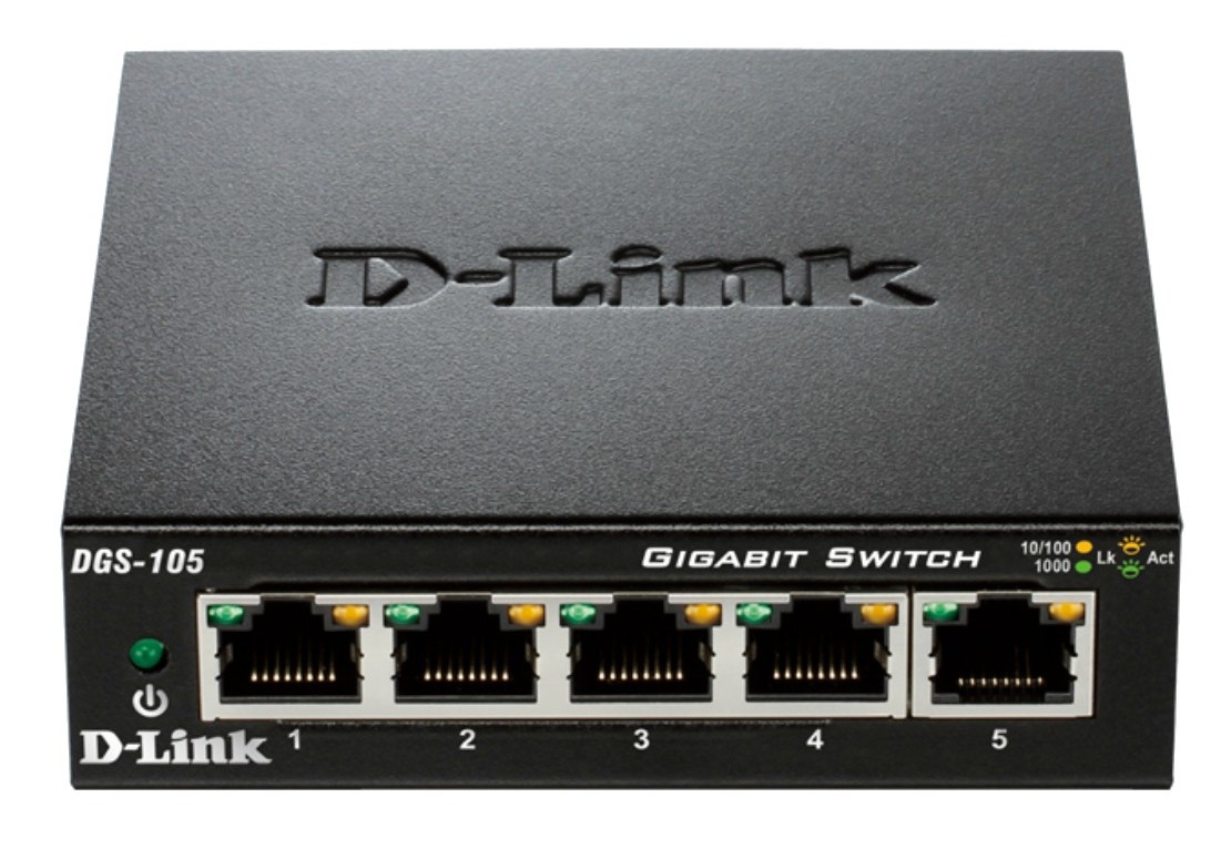 D-Link DGS-105/E, 5-Port Gigabit Unmanaged Desktop Switch